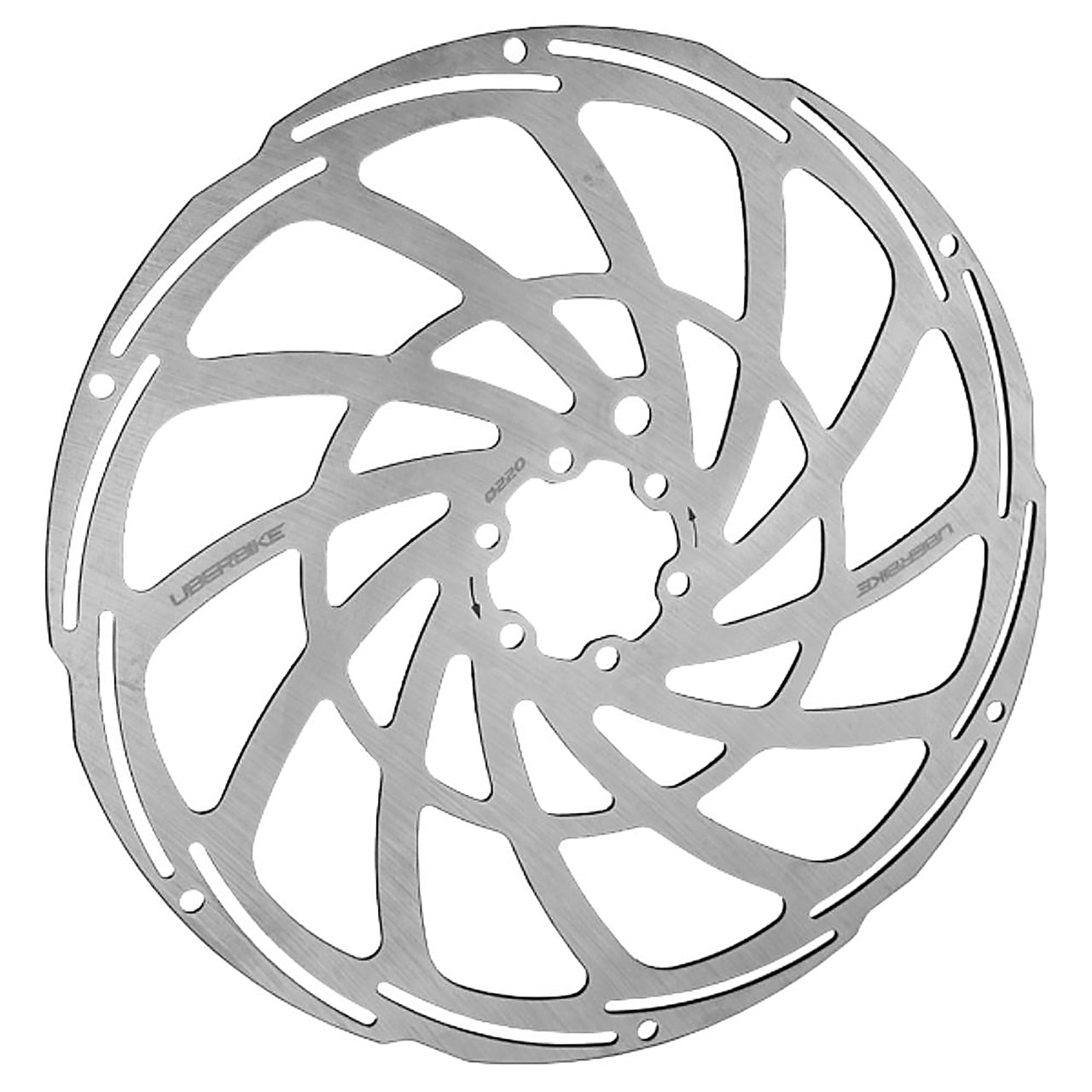 Turbine 220mm 1 Piece Steel 6 Bolt Disc Brake Rotor - EMTB Optimised