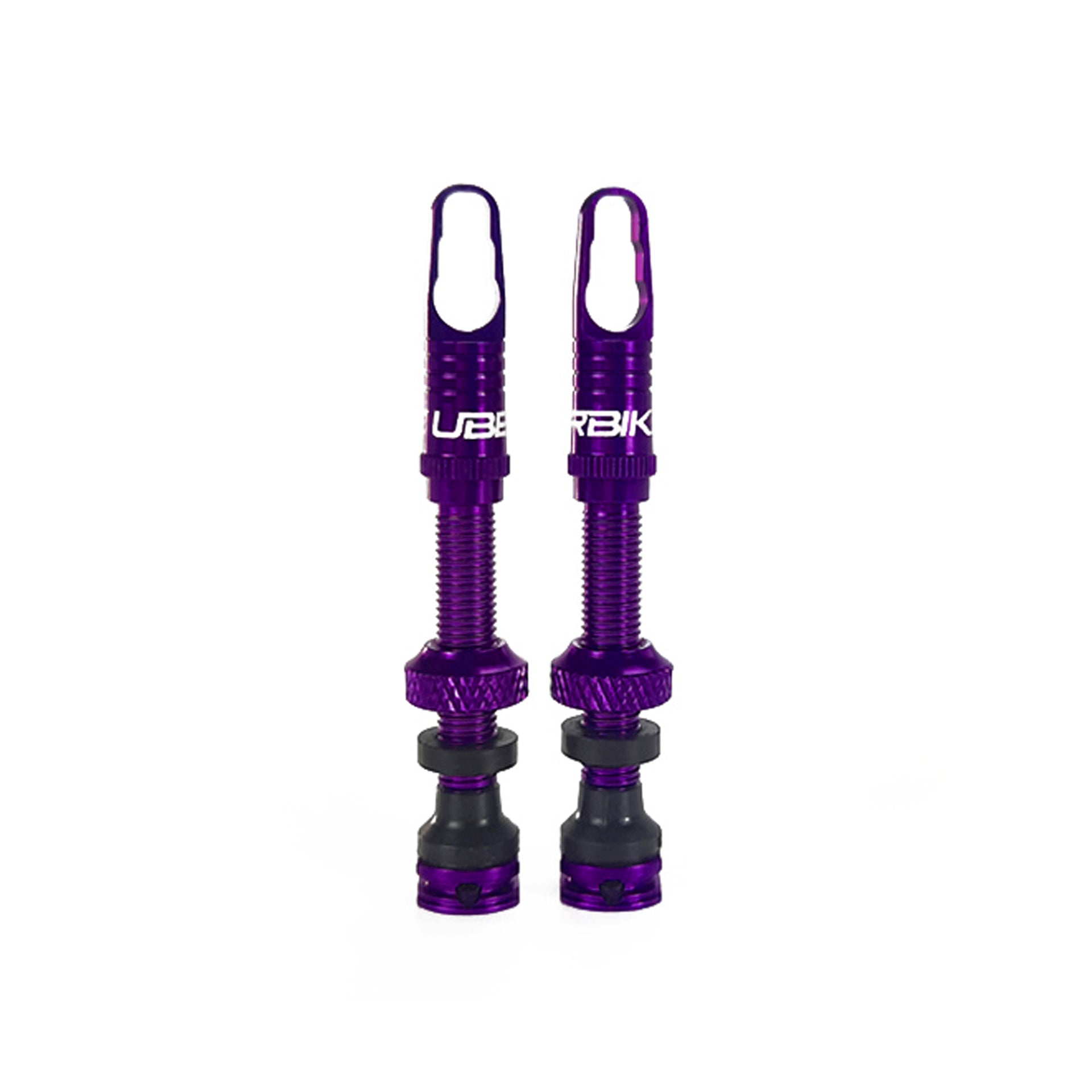 2 purple valves on a white background