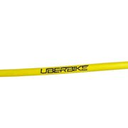 yellow replacement gear cable with Uberbike branding on a white background 